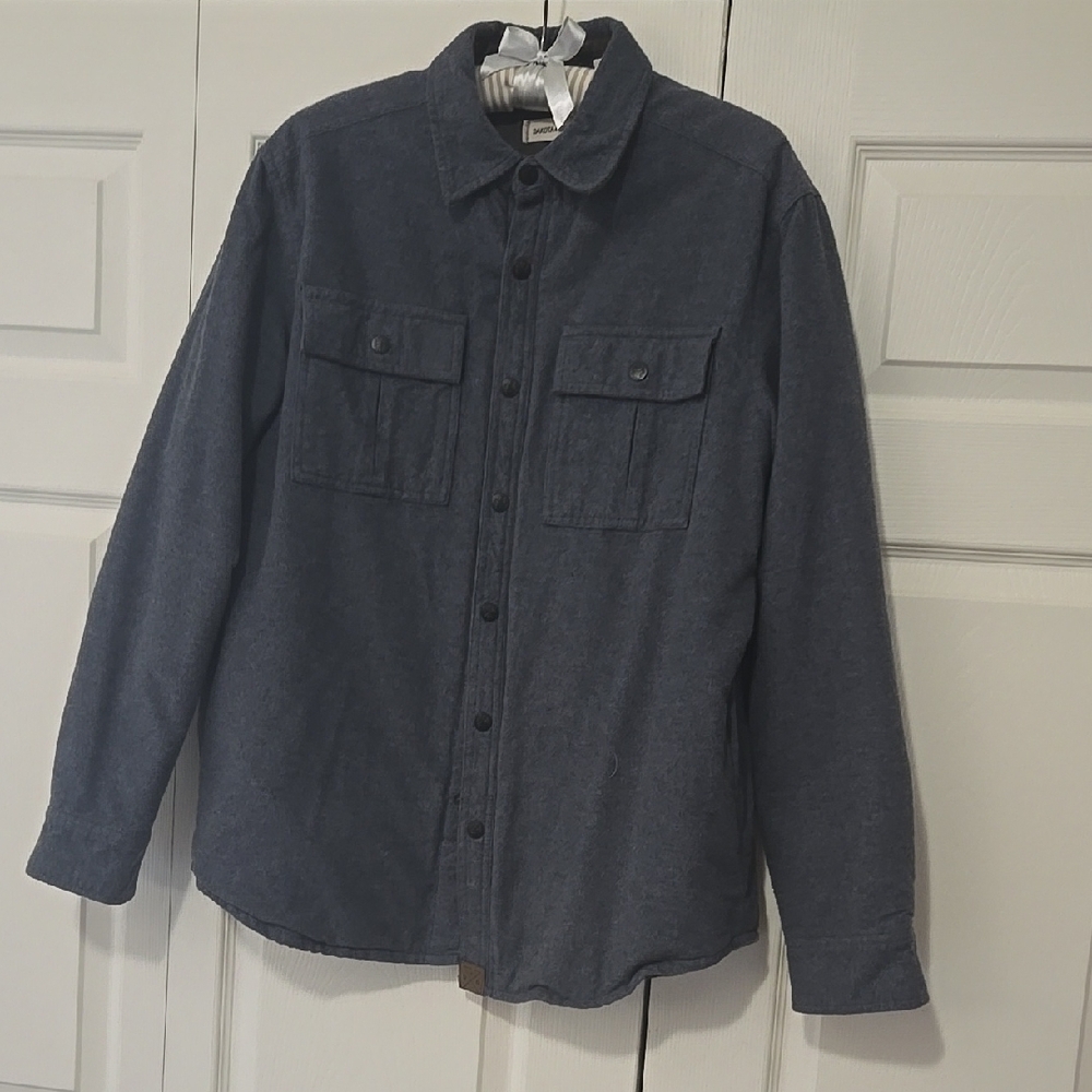 Men's Gray Button-Up Coat
